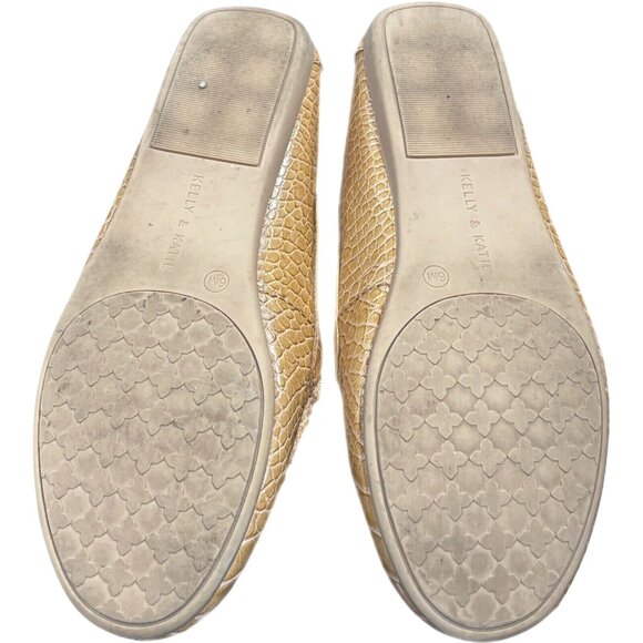 Kelly & Katie KK-Panee Yellow Faux Croc Loafers Shoes Size 6M - Picture 4 of 4